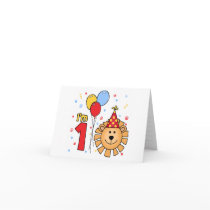 Lion Face First Birthday Invitation Greeting Cards