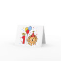 Lion Face First Birthday Invitation cards