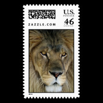 Lion Face Postage Stamp by skphotos Lion Face Postage Stamp
