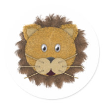 Lion Face stickers by naturetees Lion Face stickers