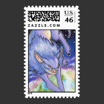 Lion fish chimera postage stamps