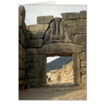 Lion Gate over the entrance Card