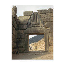 Lion Gate over the entrance Postcard