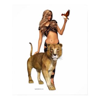 Lion Girl Print