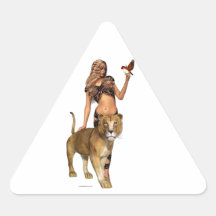 Lion Girl Stickers