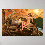Lion Goddess Poster