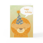 Lion Head Happy Birthday Card