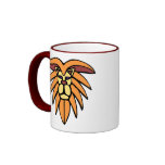 Lion Head Necktie mugs