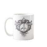 LION HEAD PEACE SIGN mugs