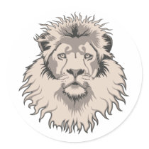 Lion Head Sticker by rustyoldtown Lion Head Sticker