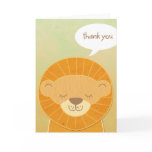 Lion Head Thank You Card cards