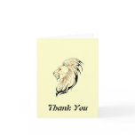 lion head Thank You Note Cards