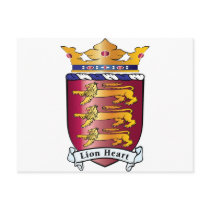 Lion Heart Crest postcards by RawRock Lion Heart Crest postcards