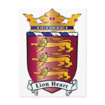Lion Heart Crest Post Card