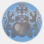 LION_HEART ROUND STICKER