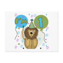 Lion I'm 1 First Birthday Tshirts and Gifts postcards