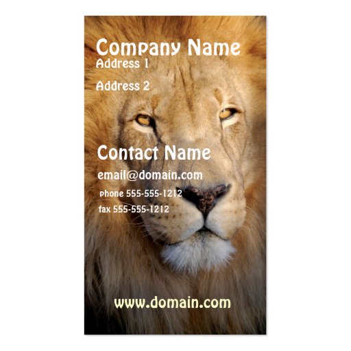 Lion Image Business Card