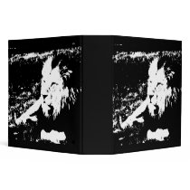 Lion in Black and White 3 Ring Binder
