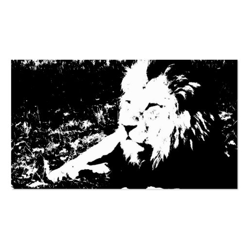 Lion in Black and White Business Card