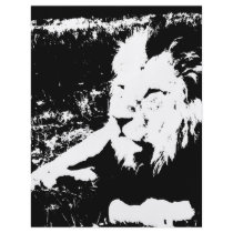 Lion in Black and White Flyers