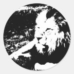 Lion in Black and White Sticker