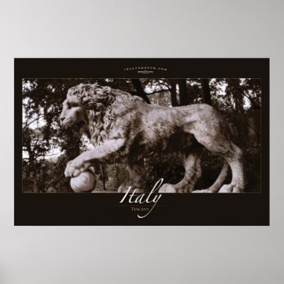 Lion in Park Print by ItalyShoppe
