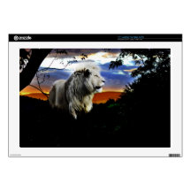 Lion in the jungle laptop decals