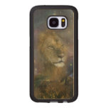 Lion King of Jungle Beasts Wood Samsung Galaxy S7 Case