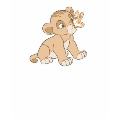 Lion King Simba cub butterfly on nose Disney t-shirts