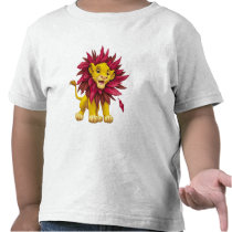 Lion King Simba cub mane of pink red leaves Disney t-shirts by disney Lion King Simba cub mane of pink red leaves Disney t-shirts