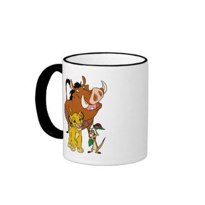Lion King Timon Simba Pumba with ladybug Disney mugs