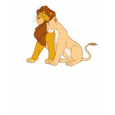 Lion King's Adult Simba and Nala Disney t-shirts