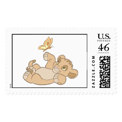 Lion King's Baby Simba Playing Disney postage