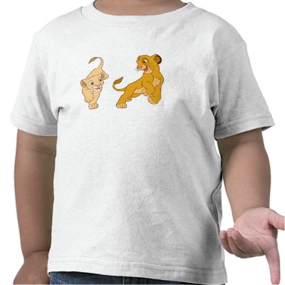 Lion King's Simba and Nala Playing Disney t-shirts