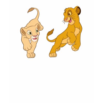 Lion King's Simba and Nala Playing Disney t-shirts