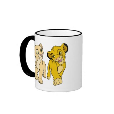 Lion King's Simba & Nala smiling Disney mugs