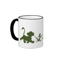 Lion King's Simba, Timon, and Pumba Silhouettes Coffee Mugs