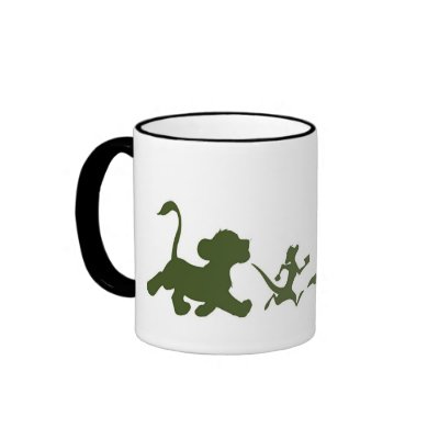Lion King's Simba, Timon, and Pumba Silhouettes mugs