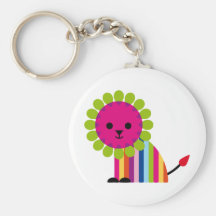 Lion Lioness Happy Cat Cute Cartoon Animal Keychain