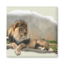 Lion Lovers Art Gifts magnets by WildByDezign Lion Lovers Art Gifts magnets