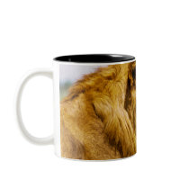 Lion lying on a rock coffee mugs