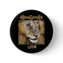 Lion male - wildlife safari buttons & badges by Rowood Lion male - wildlife safari buttons & badges