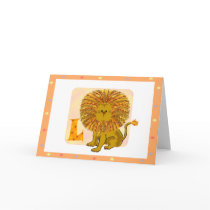 Lion Monogram L Greeting Card