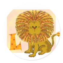 Lion Monogram L Stickers