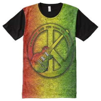 Lion of Judah Peace Sign All-Over Print T-shirt