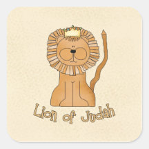 Lion of Judah Square Sticker