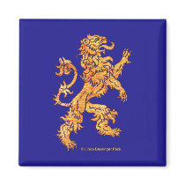 Lion on blue magnet