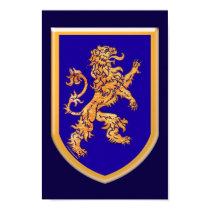 Lion on Blue Shield print
