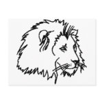Lion Outline Postcards