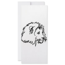 Lion Outline rack cards by marylouroche Lion Outline rack cards